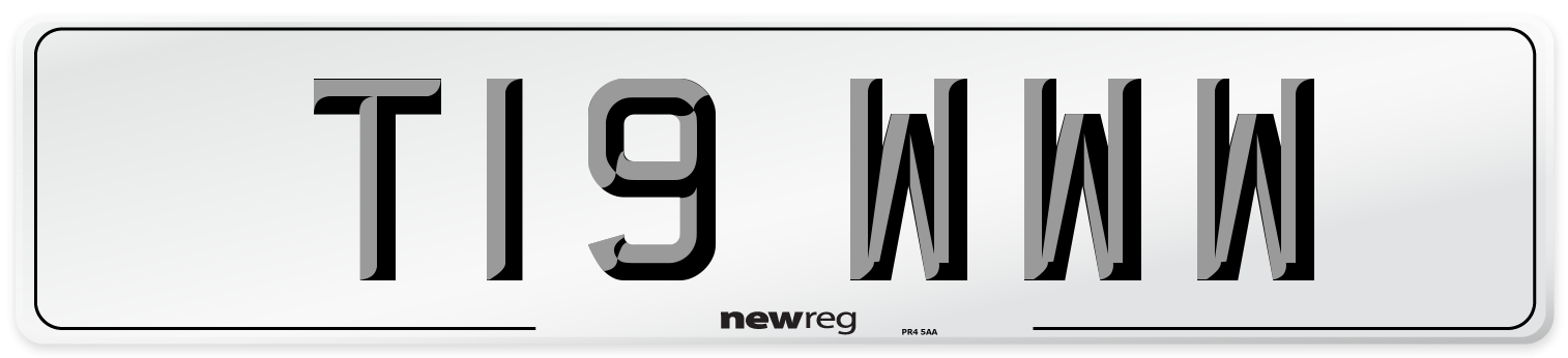 T19 WWW Number Plate from New Reg